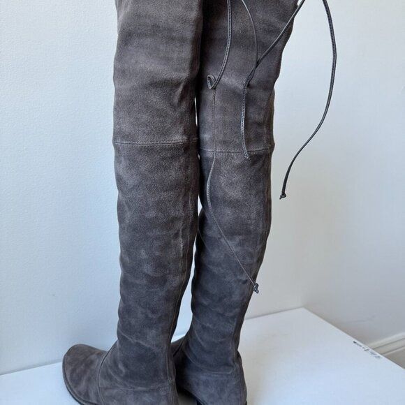 Stuart Weitzman Lowland Suede Over the Knee Boots, Size 7.5 - Picture 2 of 8